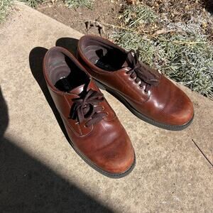 Brown leather deer stags lace up